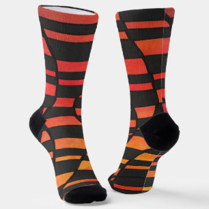 Abstrakte Sonnenuntergangsstreifen mit fetten geom Socken