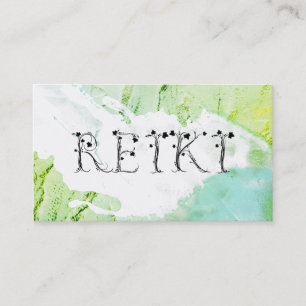 *~* Abstrakte spannende Paint Strokes REIKI Ivy Visitenkarte
