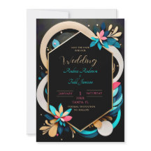Abstrakte, spielerische Hochzeit