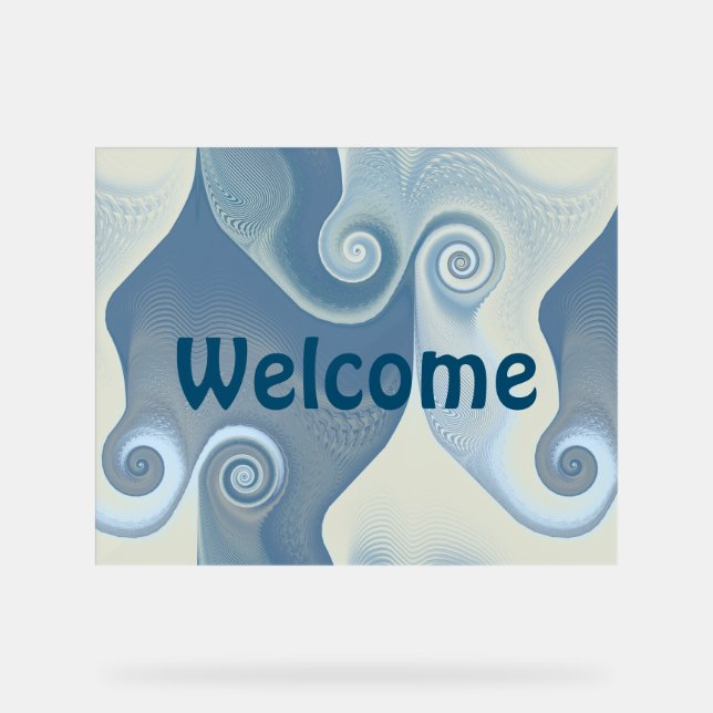 Abstrakte Spiralen der Energie - nahtloses Muster  Acrylschild (Vorderseite)