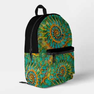 Abstrakte Spiralen der Energie - nahtloses Muster Bedruckter Rucksack