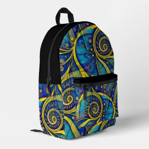 Abstrakte Spiralen der Energie - nahtloses Muster Bedruckter Rucksack