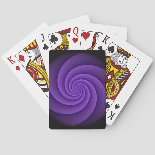 Abstrakte Spiralen IV Spielkarten (Rückseite)