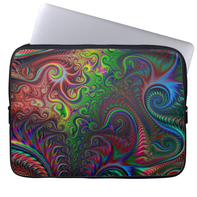 Abstrakte Spiralmuster Laptopschutzhülle (Vorderseite)