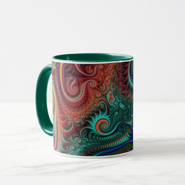 Abstrakte Spiralmuster Tasse (Vorderseite Links)