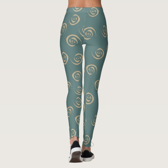 Abstrakte Spiralstruktur Leggings (Rückseite)