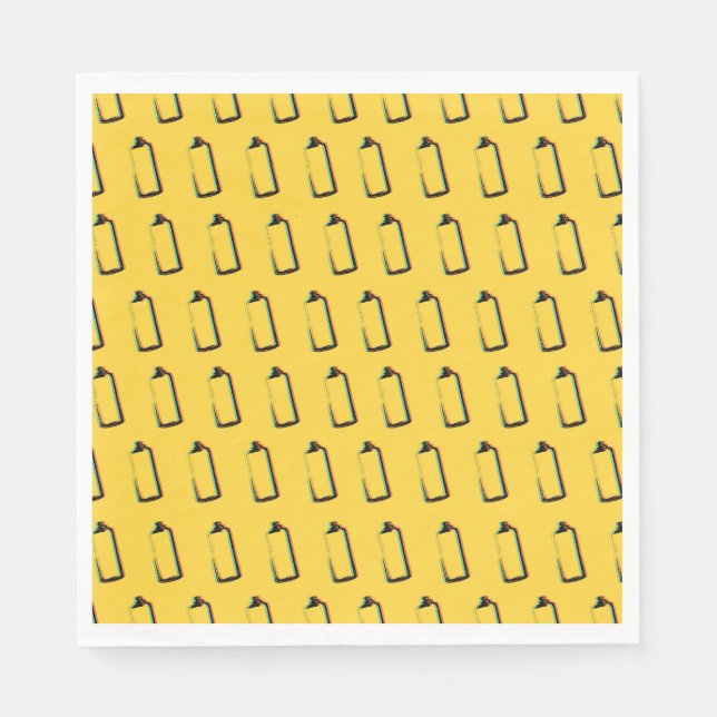 Abstrakte Spray Paint Can Pattern Serviette (Vorderseite)