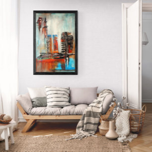 Abstrakte Stadtlandschaft Poster