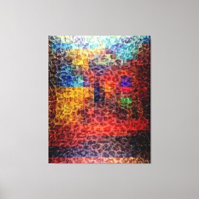 Abstrakte Stadtleuchten Leinwanddruck (Vorderseite)