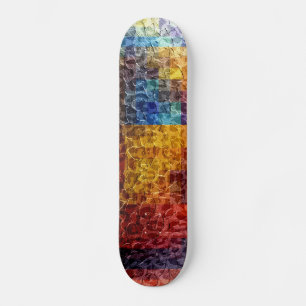 Abstrakte Stadtleuchten Skateboard