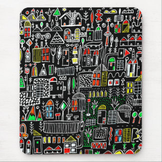 Abstrakte Stadtwhymsikkunst Mousepad