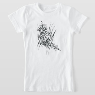 Abstrakte Stammes-Tätowierkunst in Schwarz und Wei T-Shirt
