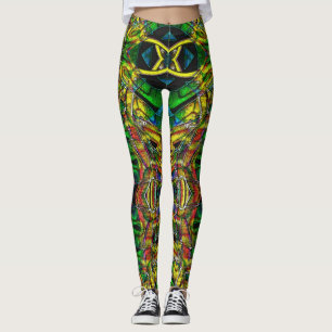 Abstrakte Stammesdesigns, geschnitzt Leggings