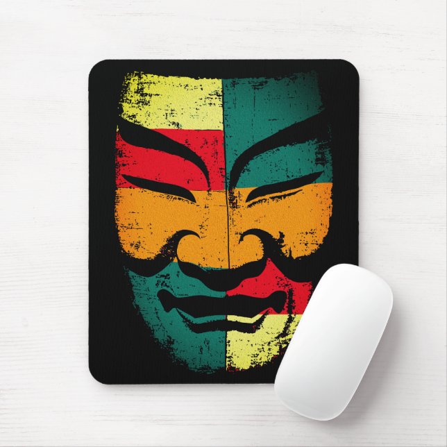 Abstrakte Stammesmuschel an der Mauer Mousepad (Mit Mouse)