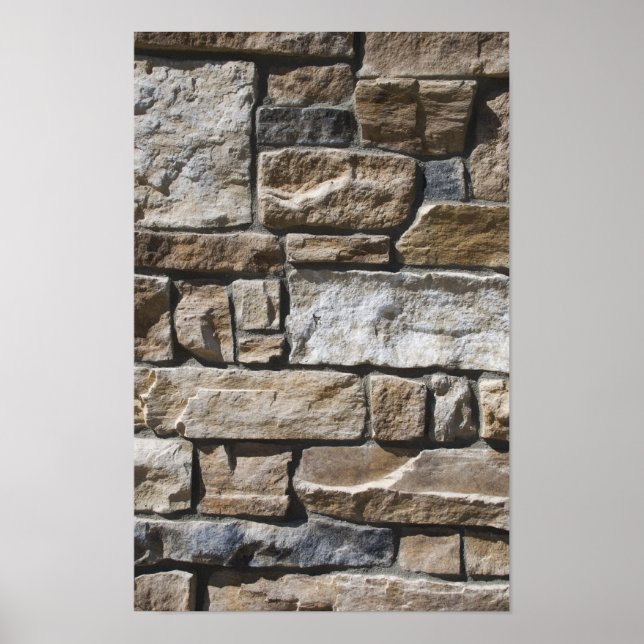 Abstrakte Steinmauer Poster (Vorne)