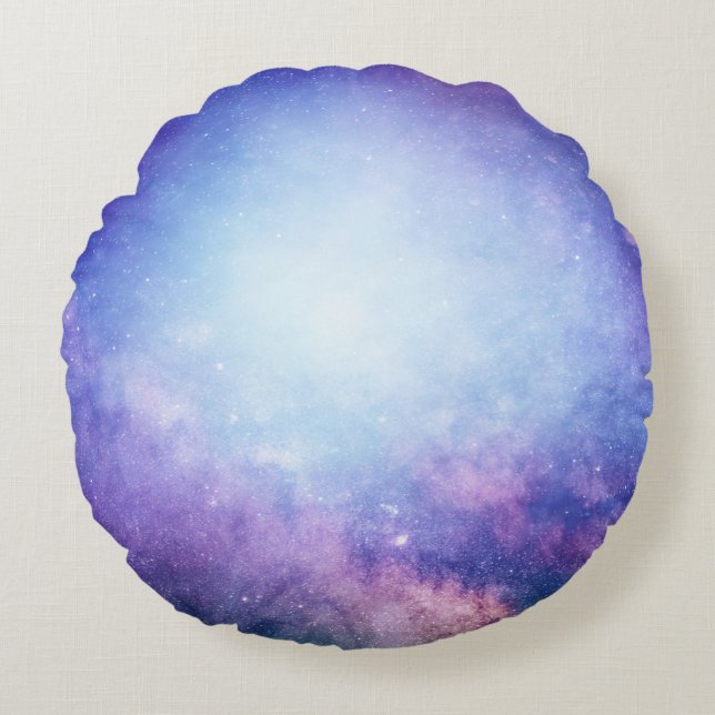 Abstrakte Sterne des Universums Rundes Kissen (Vorderseite)