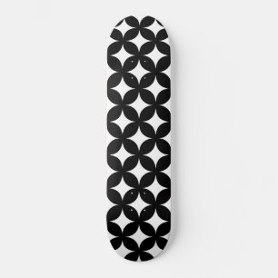 Abstrakte Sterne in Schwarz-Weiß-Skateboard Skateboard