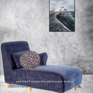 Abstrakte Sterne Rundes Kissen
