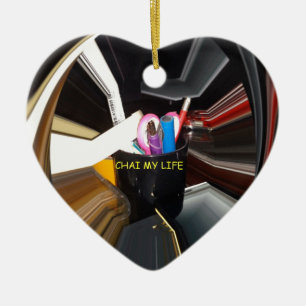 Abstrakte Stilleben-Teetasse-Bürobedarf-Kunst Keramik Ornament