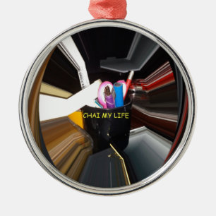 Abstrakte Stillleben Tee Tasse Büro Stationäre Kun Ornament Aus Metall