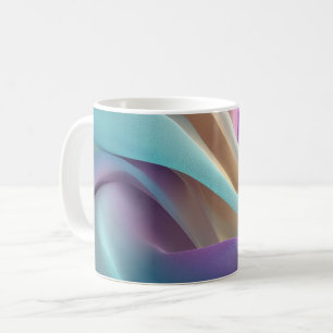 Abstrakte Stofftextur in Pastellfarben Kaffeetasse