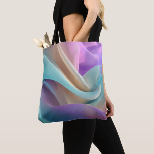 Abstrakte Stofftextur in Pastellfarben Tasche
