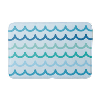 Abstrakte Strand-Wellen Badematte