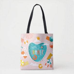 Abstrakte Strandbadebeispiel Tasche