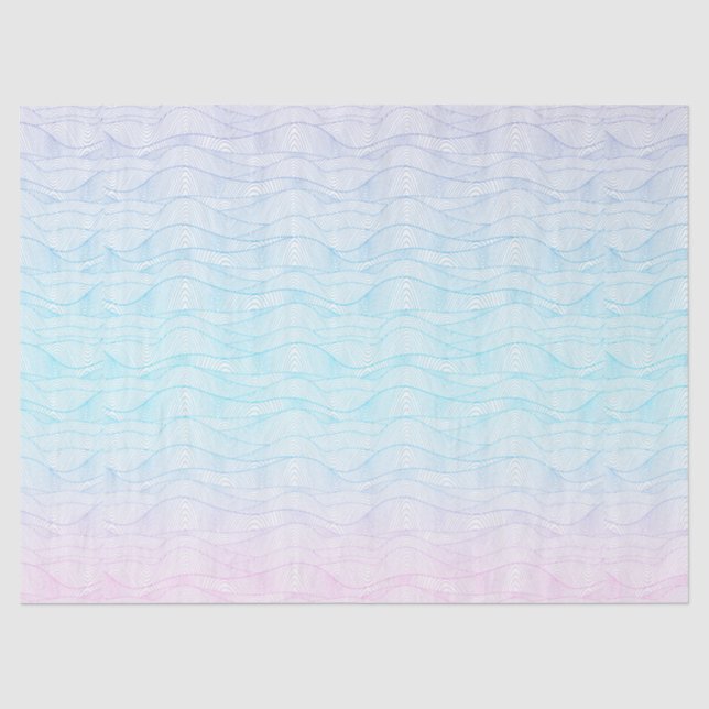 Abstrakte Strandwaves Modernes Muster Seidenpapier (Vorderseite)