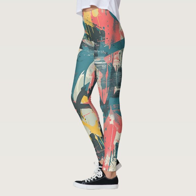 Abstrakte Straßenkunst Leggings (Links)