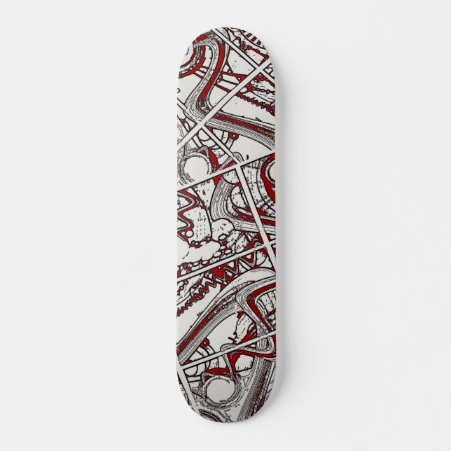 Abstrakte Straßenkunst Skateboardplattform Skateboard (Vorne)