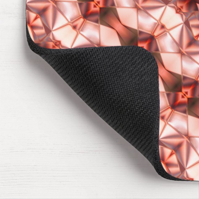 Abstrakte Streifen aus seidener Rapport in rosa We Mousepad (Ecke)