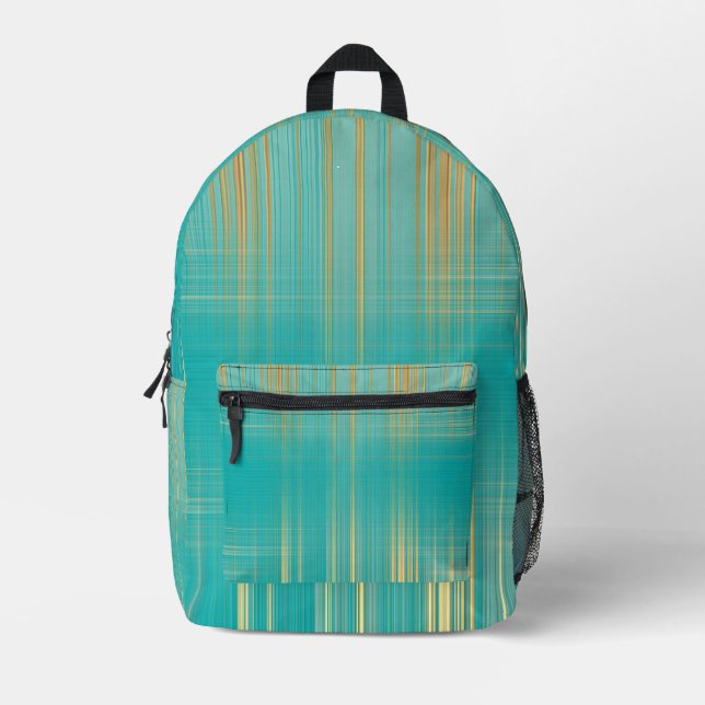 Abstrakte Streifen Bedruckter Rucksack (Vorderseite)