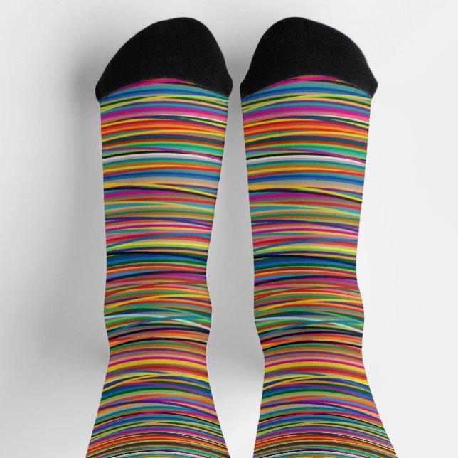 Abstrakte Streifen Design Gepäck Socken (Oben)