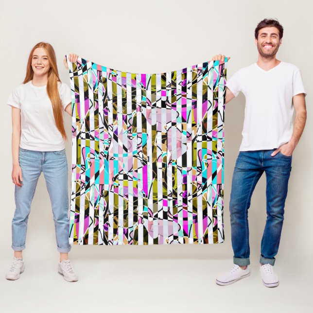 Abstrakte Streifen Fleecedecke (Beispiel)