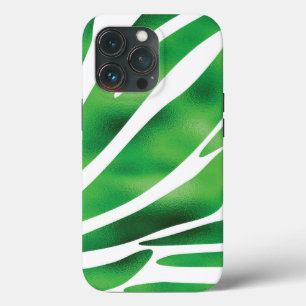 Abstrakte Streifen grün und weiß Case-Mate iPhone Hülle