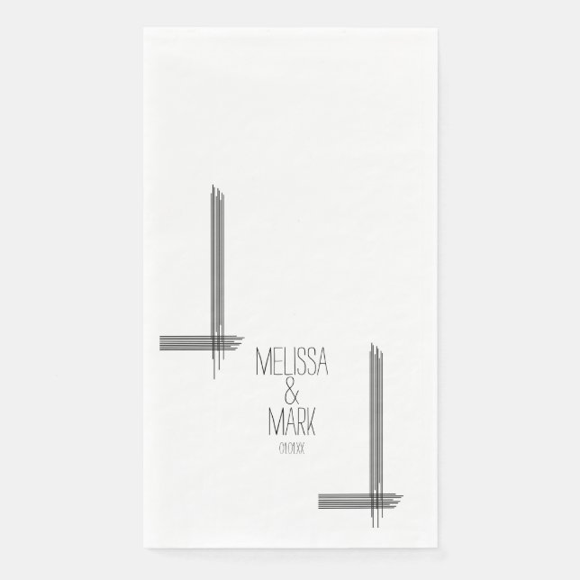 Abstrakte Streifen handgezeichnete Bezeichnung Hoc Serviette (Vorderseite)