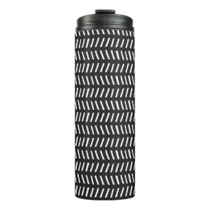 Abstrakte Streifen Horizontaler Vintager Hintergru Thermosbecher