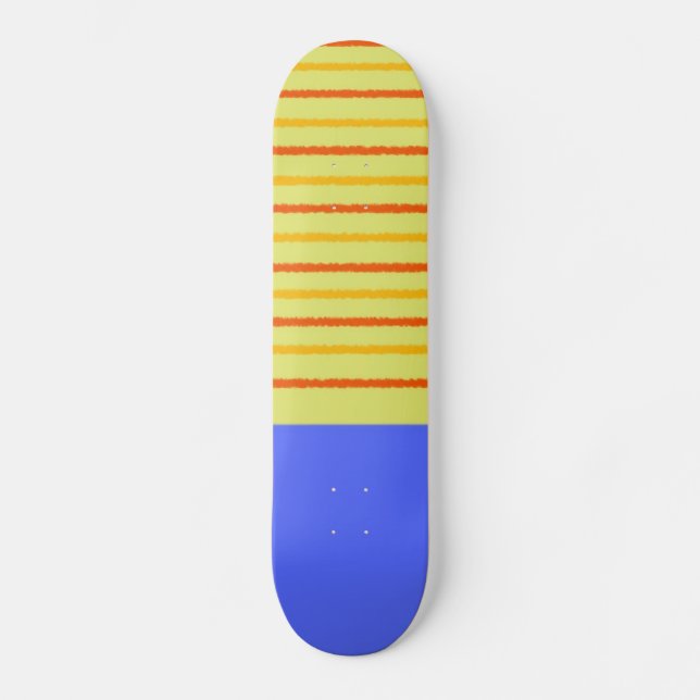 abstrakte Streifen moderne Kunst Skateboard (Vorderseite)