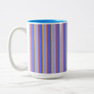 abstrakte Streifen moderne Kunst Zweifarbige Tasse