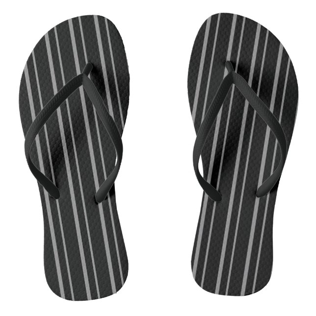 Abstrakte Streifen moderne Muster Druck schwarz g Flip Flops (Fußbett)