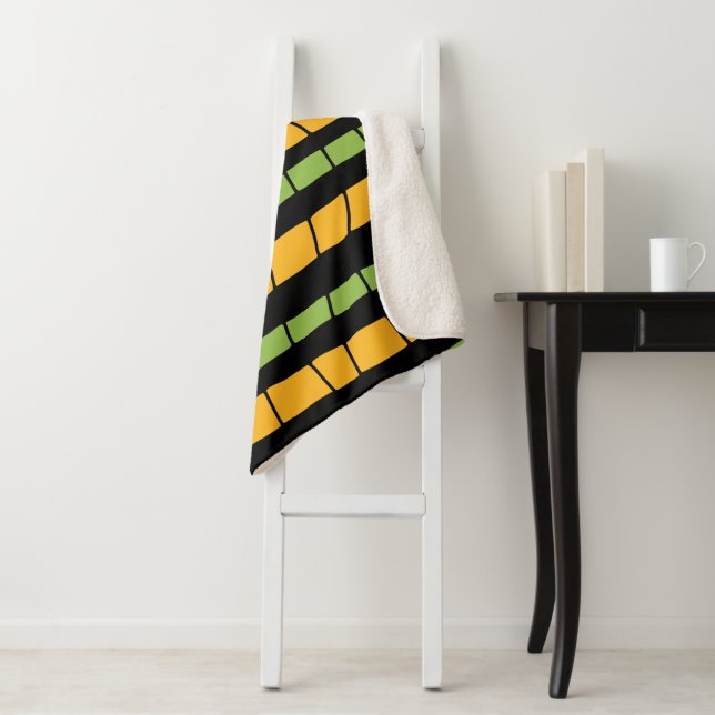 Abstrakte Streifen Sherpadecke (Beispiel)