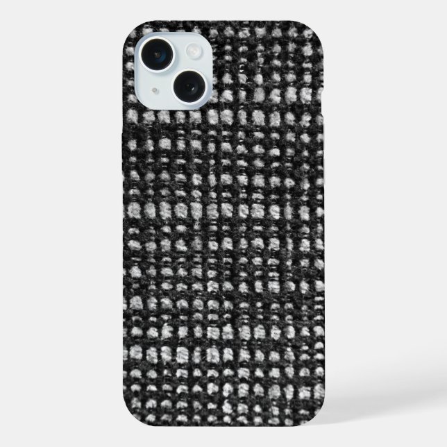 Abstrakte Stricktextur iPhone 15 Plus Hülle (Rückseite)