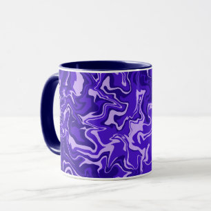 Abstrakte Strömungsführung in Lila Farbtönen Tasse