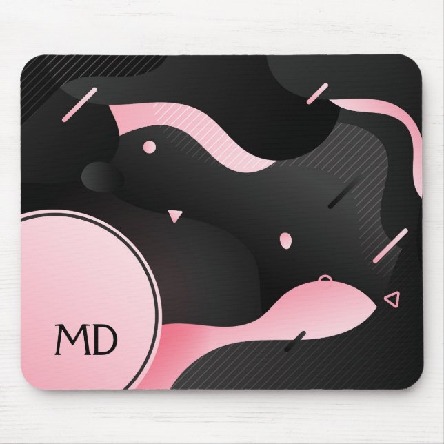 Abstrakte Strömungswellenform Mousepad (Vorne)