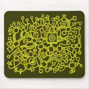 Abstrakte Struktur - Banane auf Murky Green Mousepad