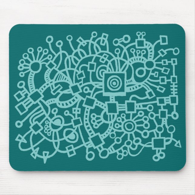 Abstrakte Struktur - Grüne Farbtöne Mousepad (Vorne)