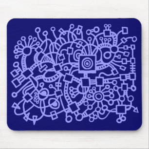 Abstrakte Struktur - Pastellblau auf der Tiefseest Mousepad