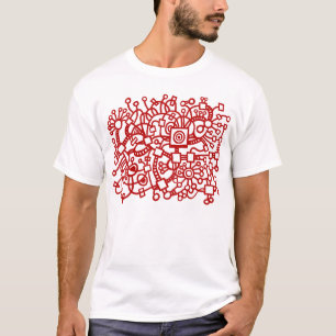 Abstrakte Struktur - Ruby Red T-Shirt