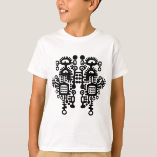 Abstrakte Struktur - Schwarz und Weiß T-Shirt